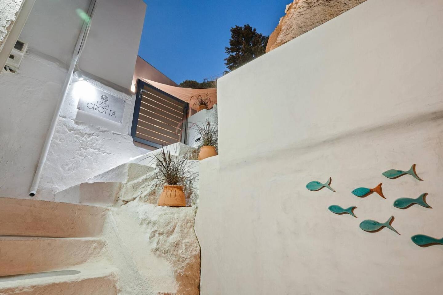 Casa Grotta With Sea & Cave View 營地 Mátala